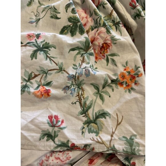Vtg Ralph Lauren Floral Pewter Toulouse Bed Skirt Full Country Chic rare Read - Picture 11 of 15